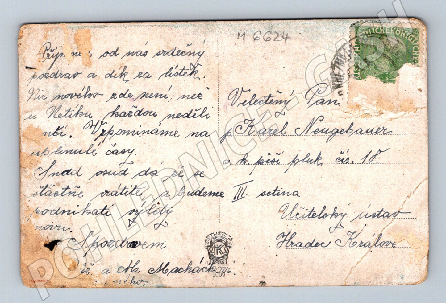 Pohlednice Josef Mánes Kde domov můj (M6624)