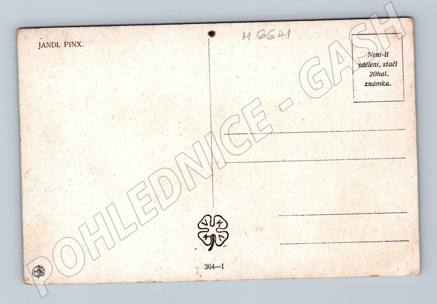 Pohlednice venkovská krajina Jandl Pinx (M6641)