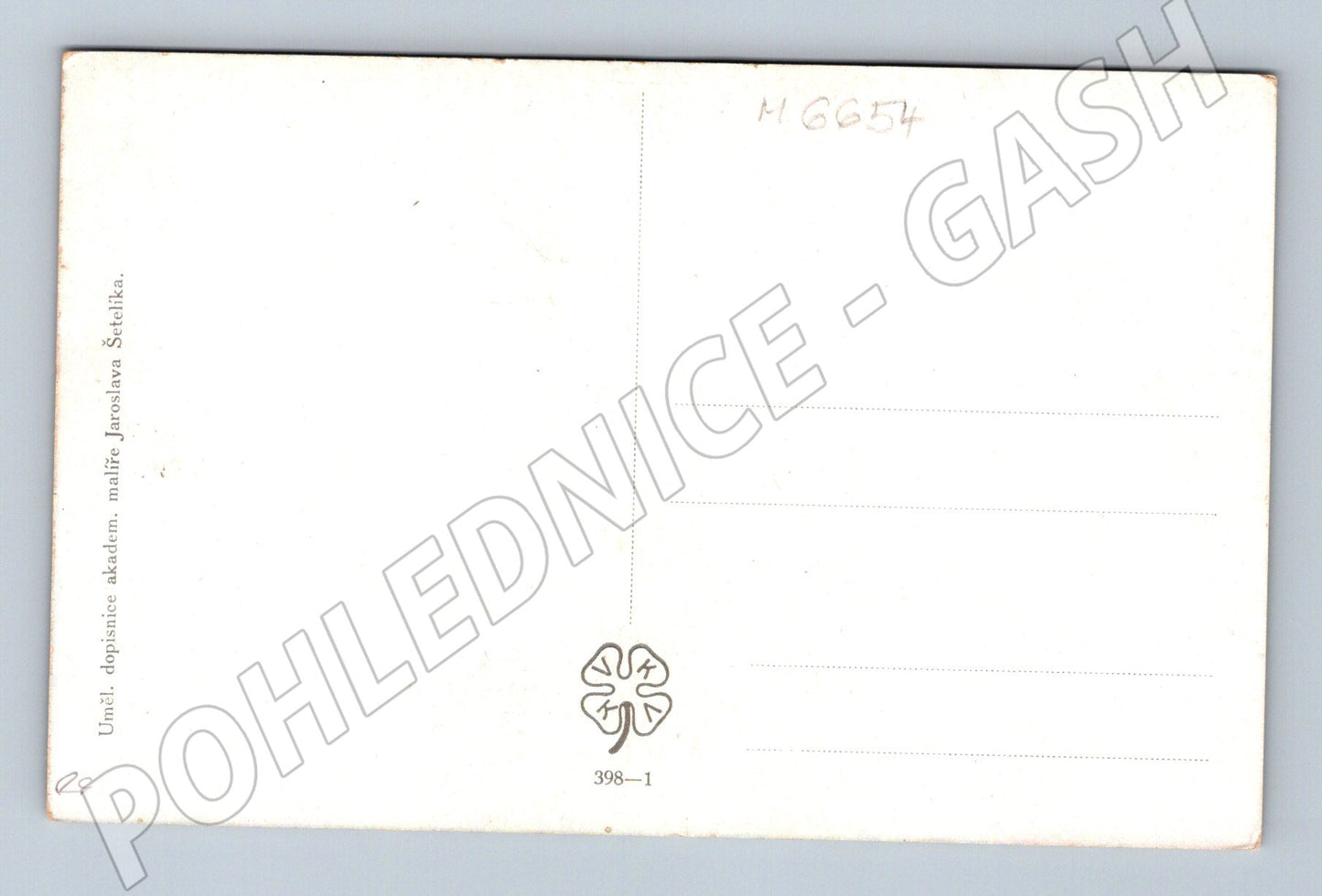 Pohlednice venkovská krajina J. Šetelík (M6654)