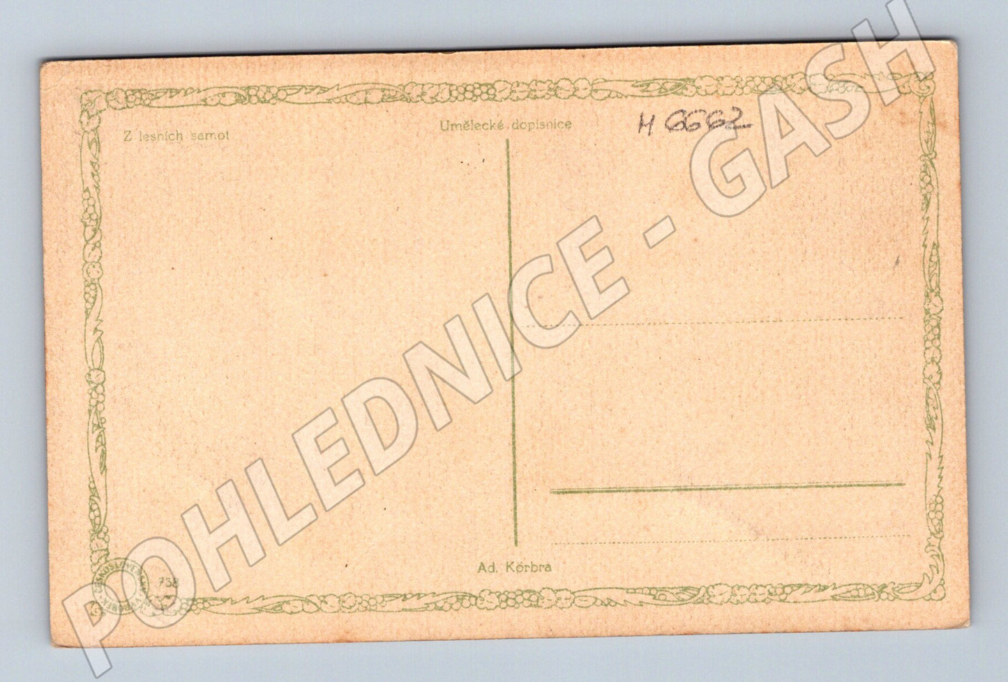 Pohlednice česká krajina s křížem (M6662)