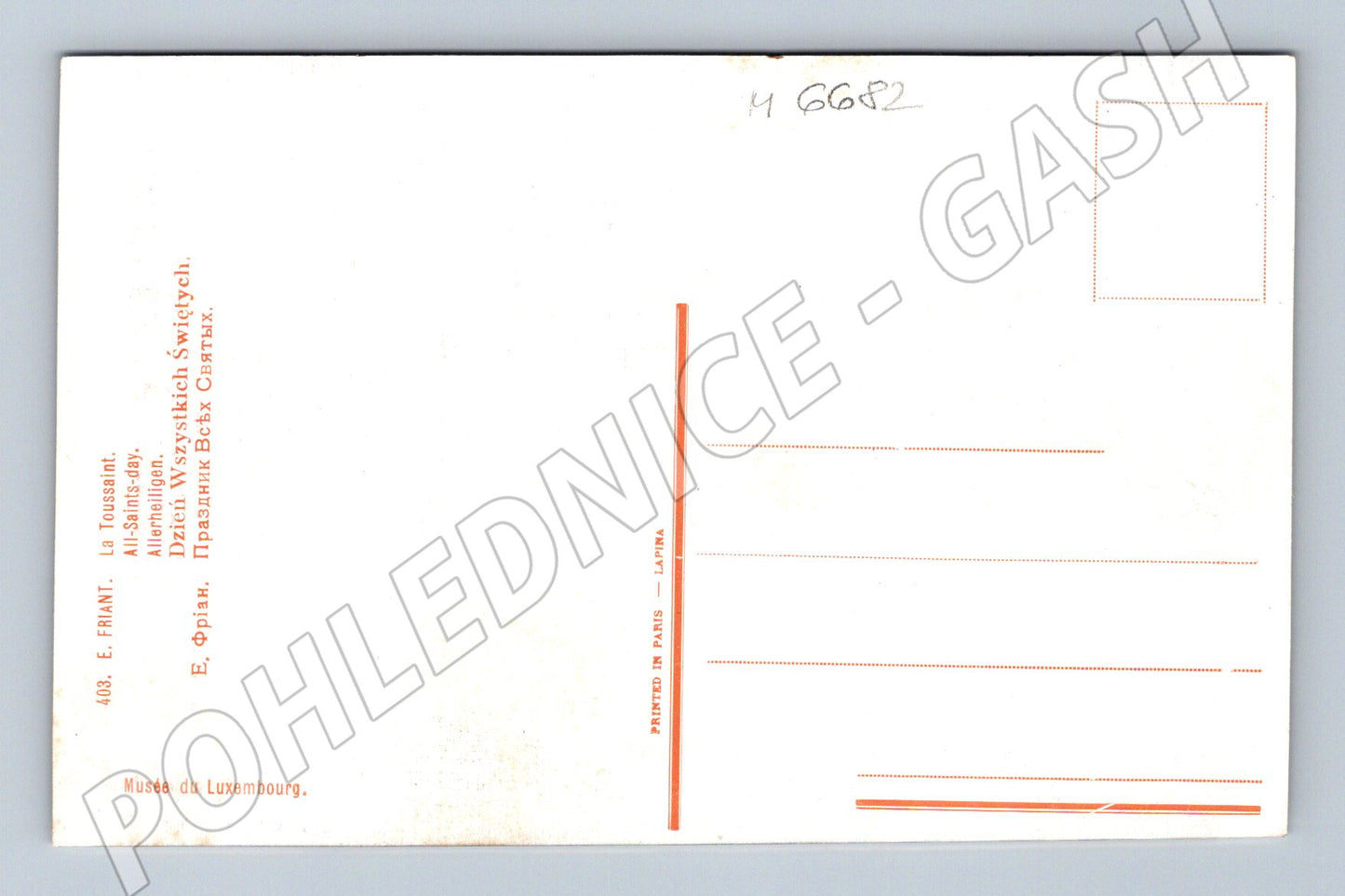 Pohlednice E. Friant Dušičky La Toussaint (M6682)