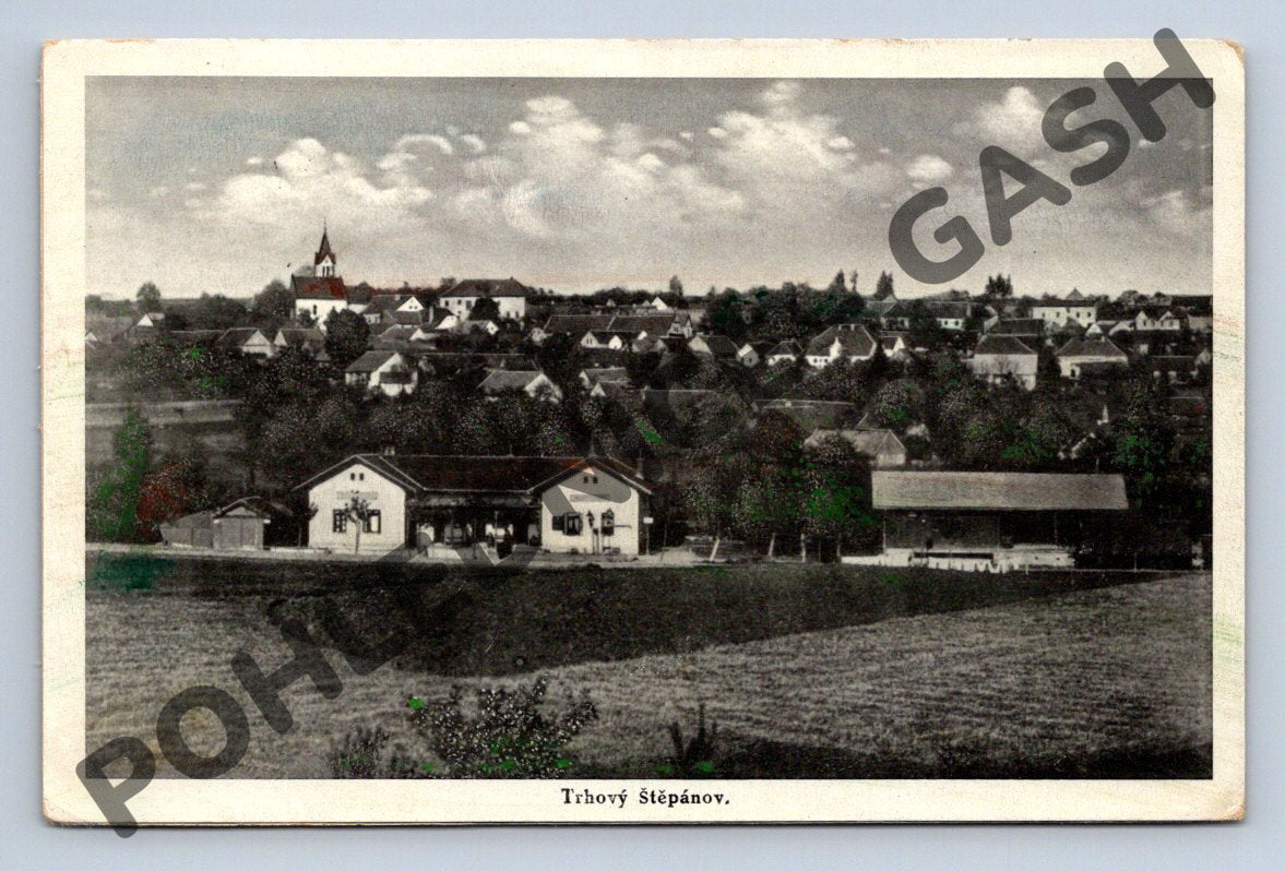 Pohlednice Trhový Štěpánov malý formát 1938 ČSR (M673)