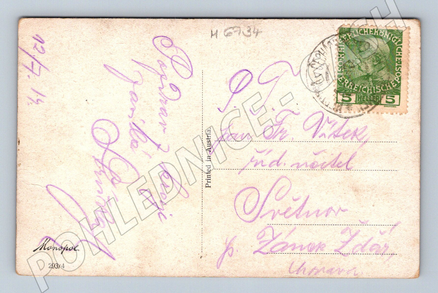 Pohlednice rybář u řeky Austria (M6734)