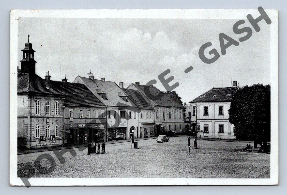 Pohlednice Uhlířské Janovice historické náměstí ČSR (M676)