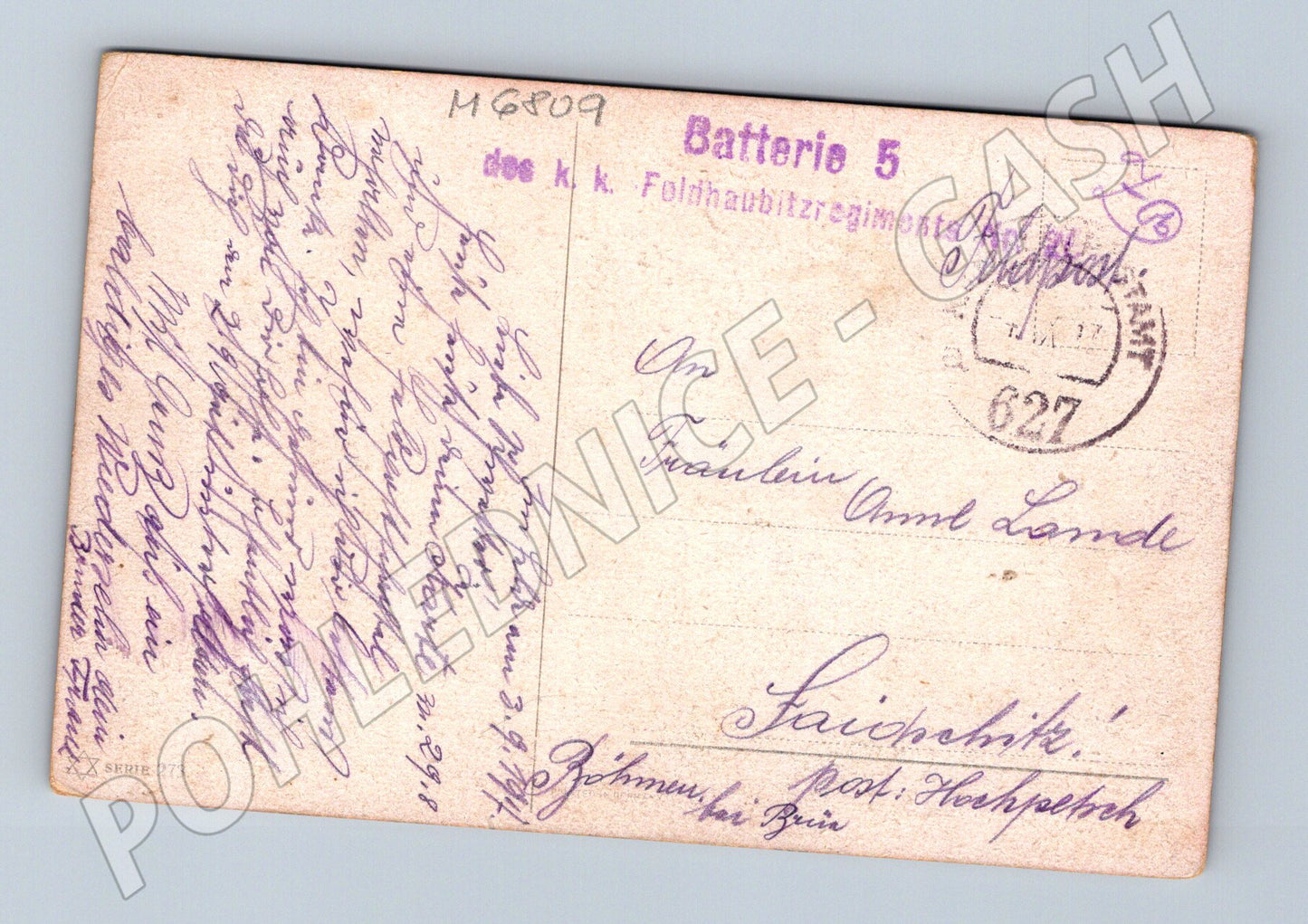 Postcard Hugo Oehmichen WW1 Battery 5 (M6809)