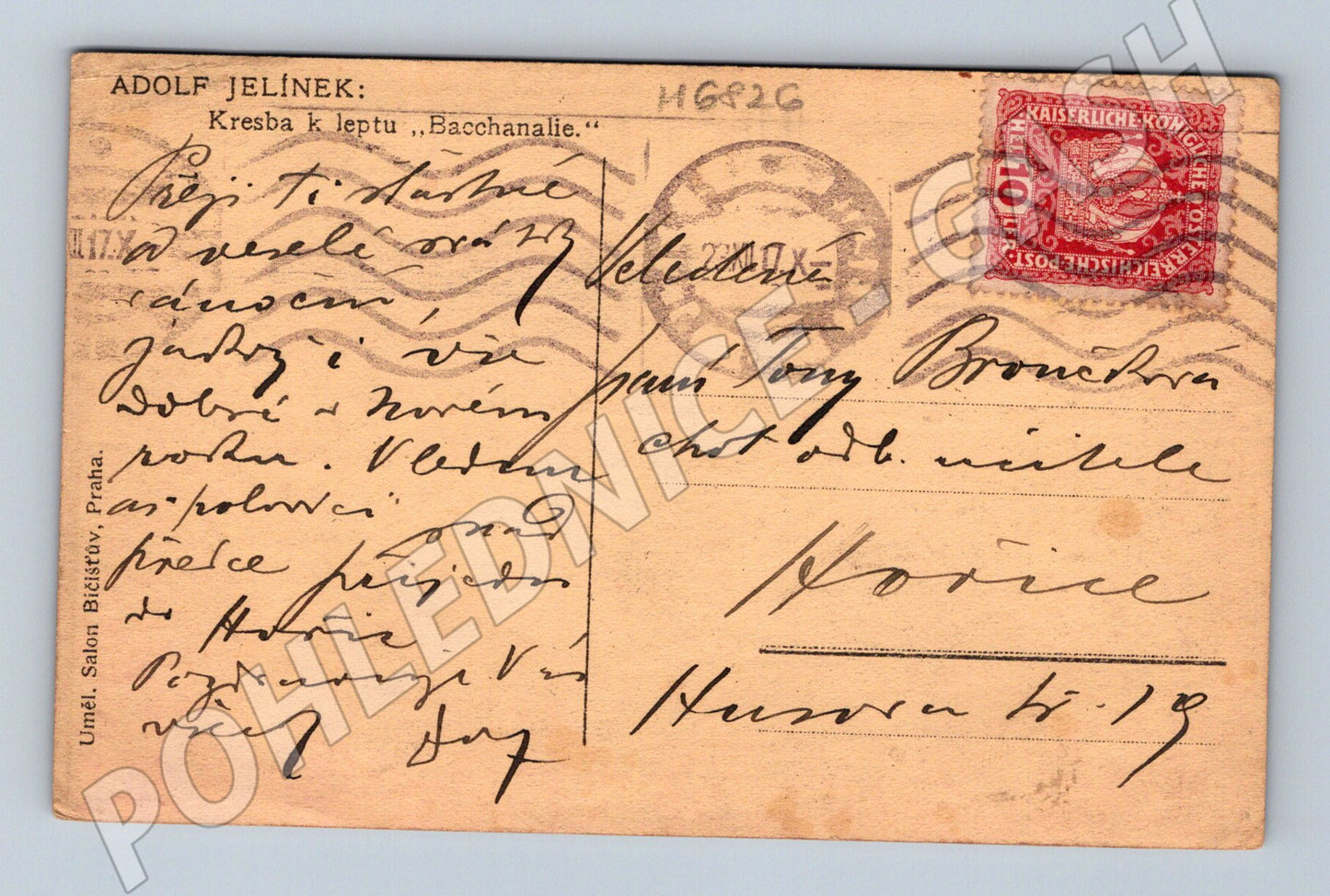 Pohlednice Bacchanalie Adolf Jelínek RU (M6826)