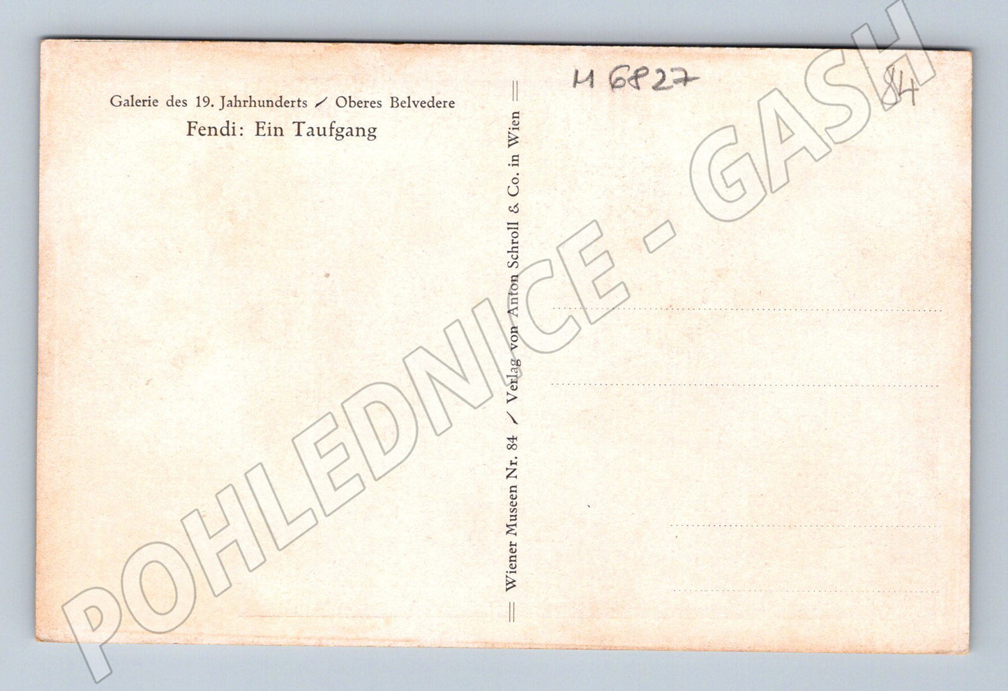 Pohlednice Fendi Ein Taufgang Vídeň (M6827)