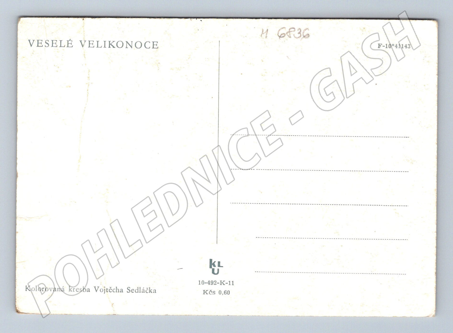 Pohlednice Velikonoce venkov Sedláček (M6836)