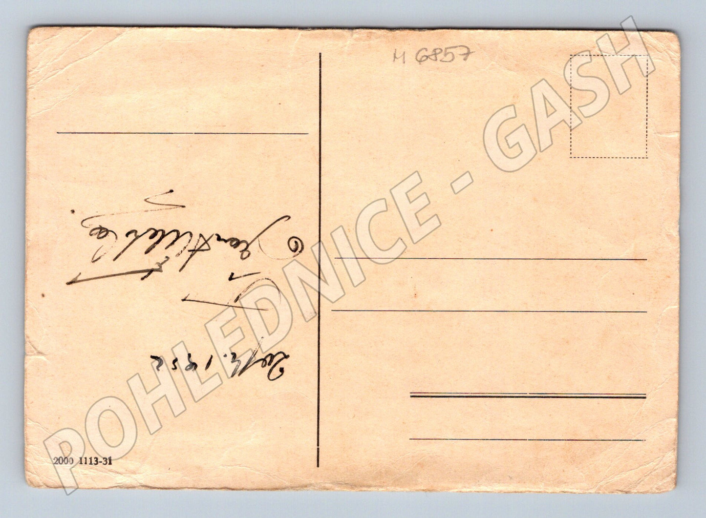 Postcard stylized horse handwritten (M6857)