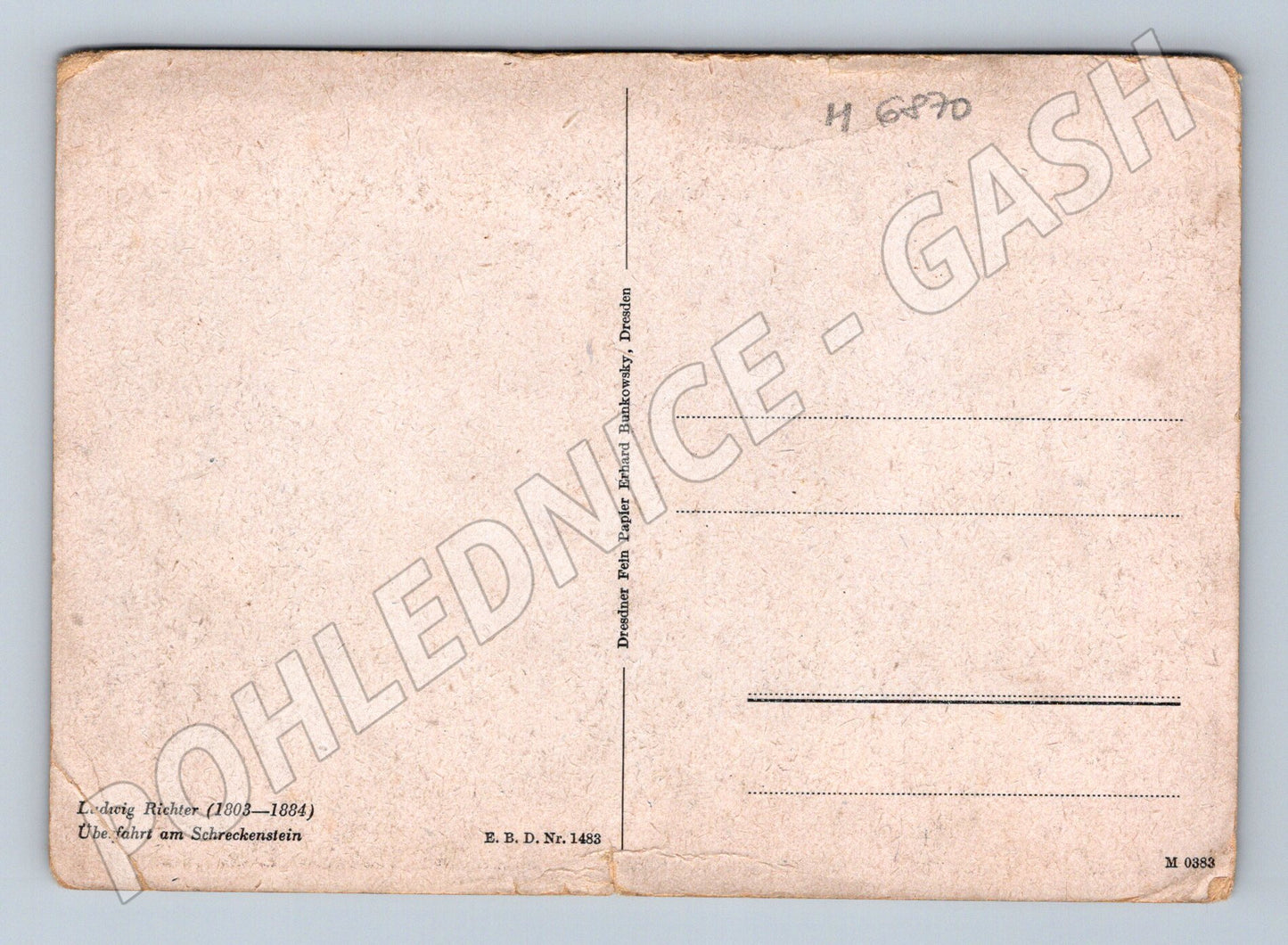 Pohlednice Richter Überfahrt am Schreckenstein romantika (M6870)