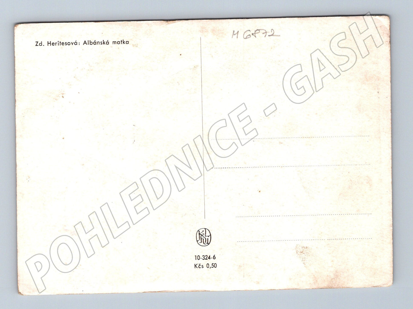 Pohlednice Albánská matka Heritesová etnografie (M6872)