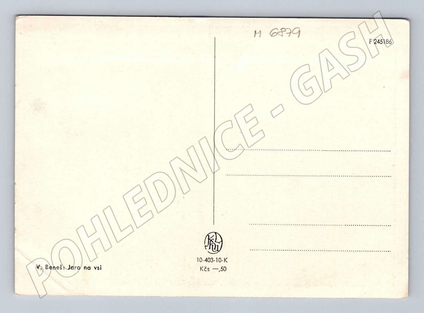 Pohlednice V. Beneš Jaro na vsi český venkov (M6879)