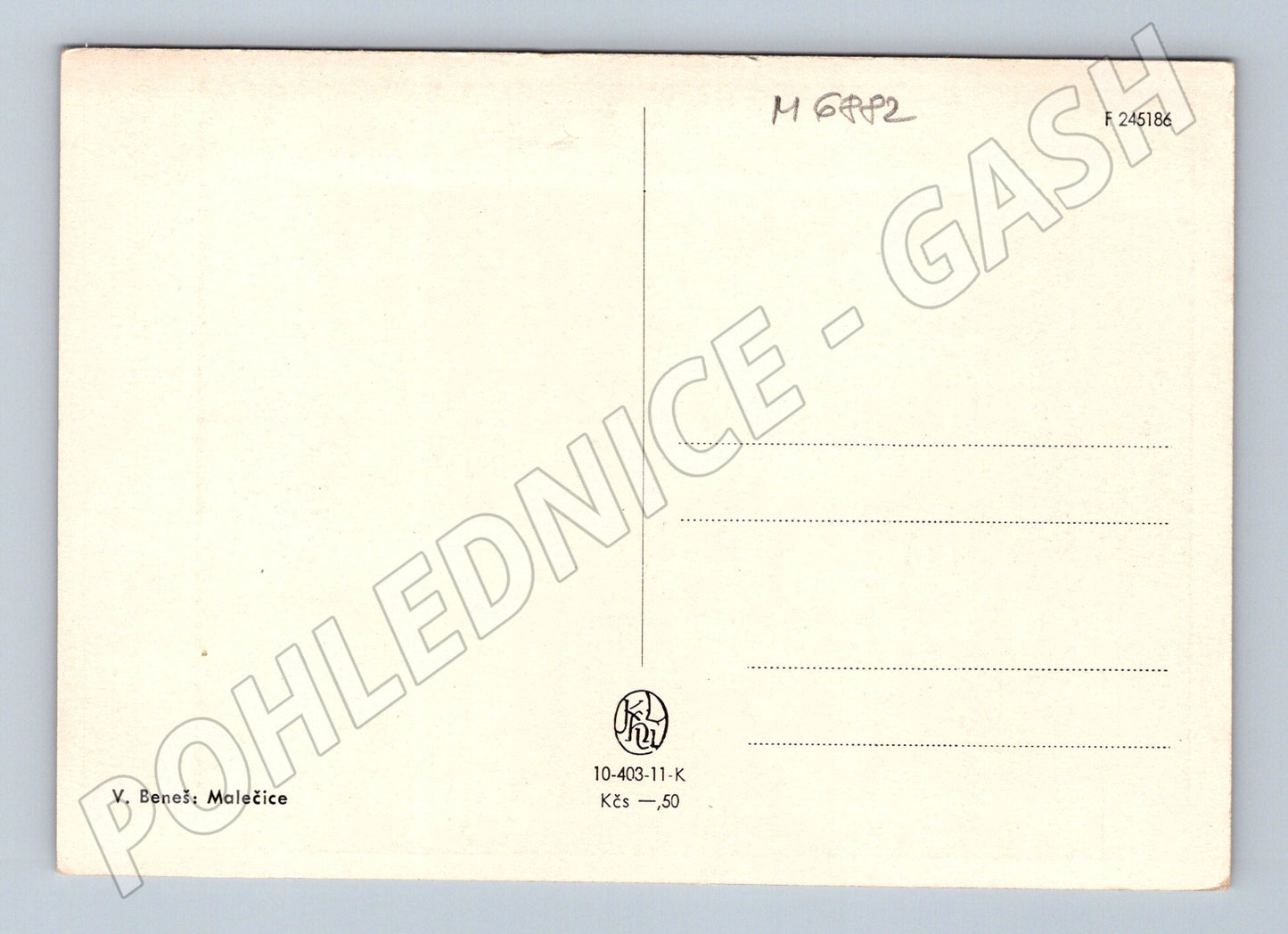 Pohlednice V. Beneš Malečice podzimní krajina (M6882)