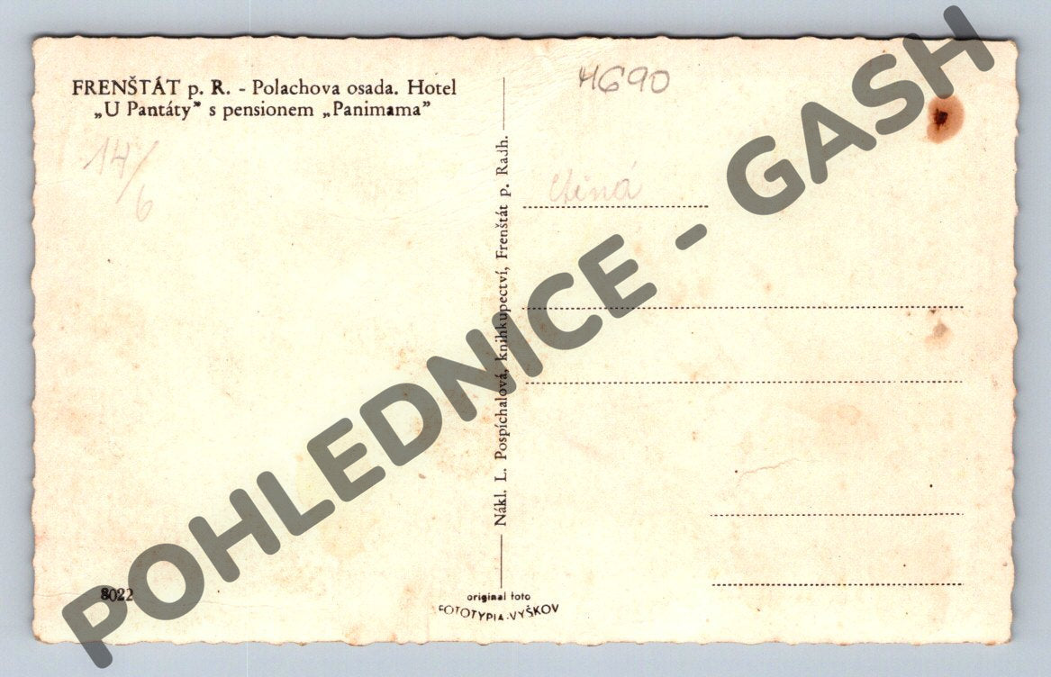 Pohlednice Frenštát pR Hotel U Pantáty Polachova (M690)