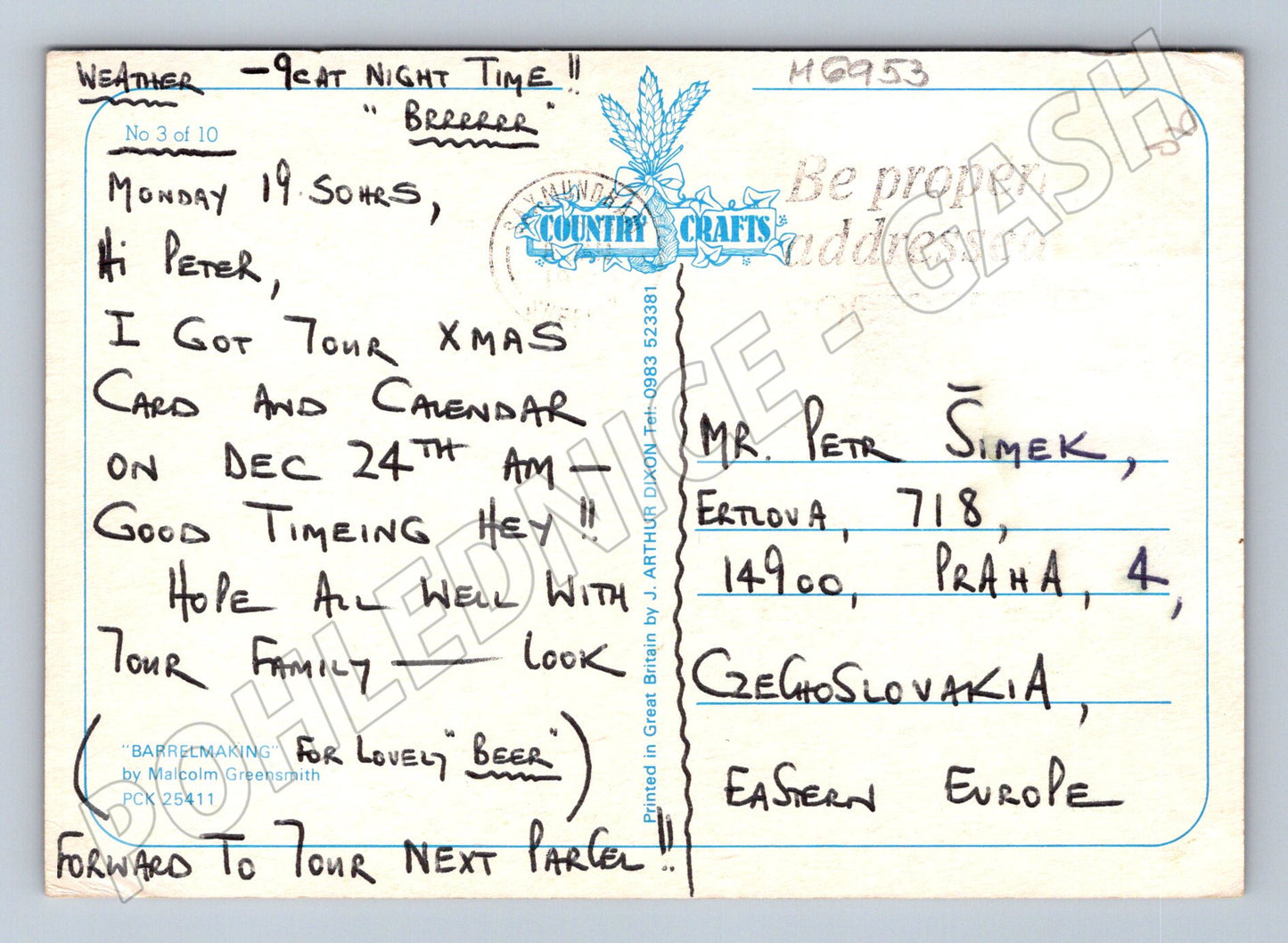 Pohlednice Bednáři při práci Malcolm Greensmith (M6953)