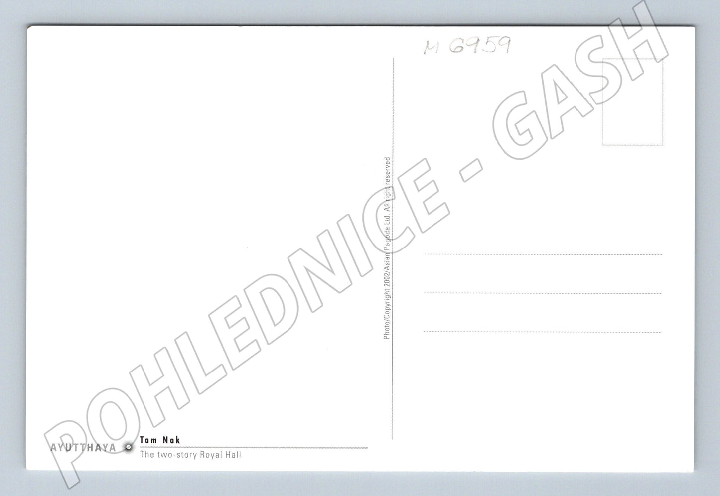 Pohlednice Ayutthaya Tam Nak historická (M6959)