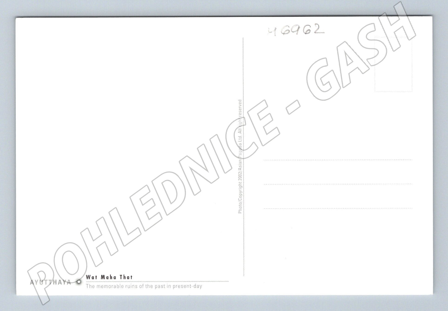 Pohlednice Ayutthaya Wat Maha That čb (M6962)