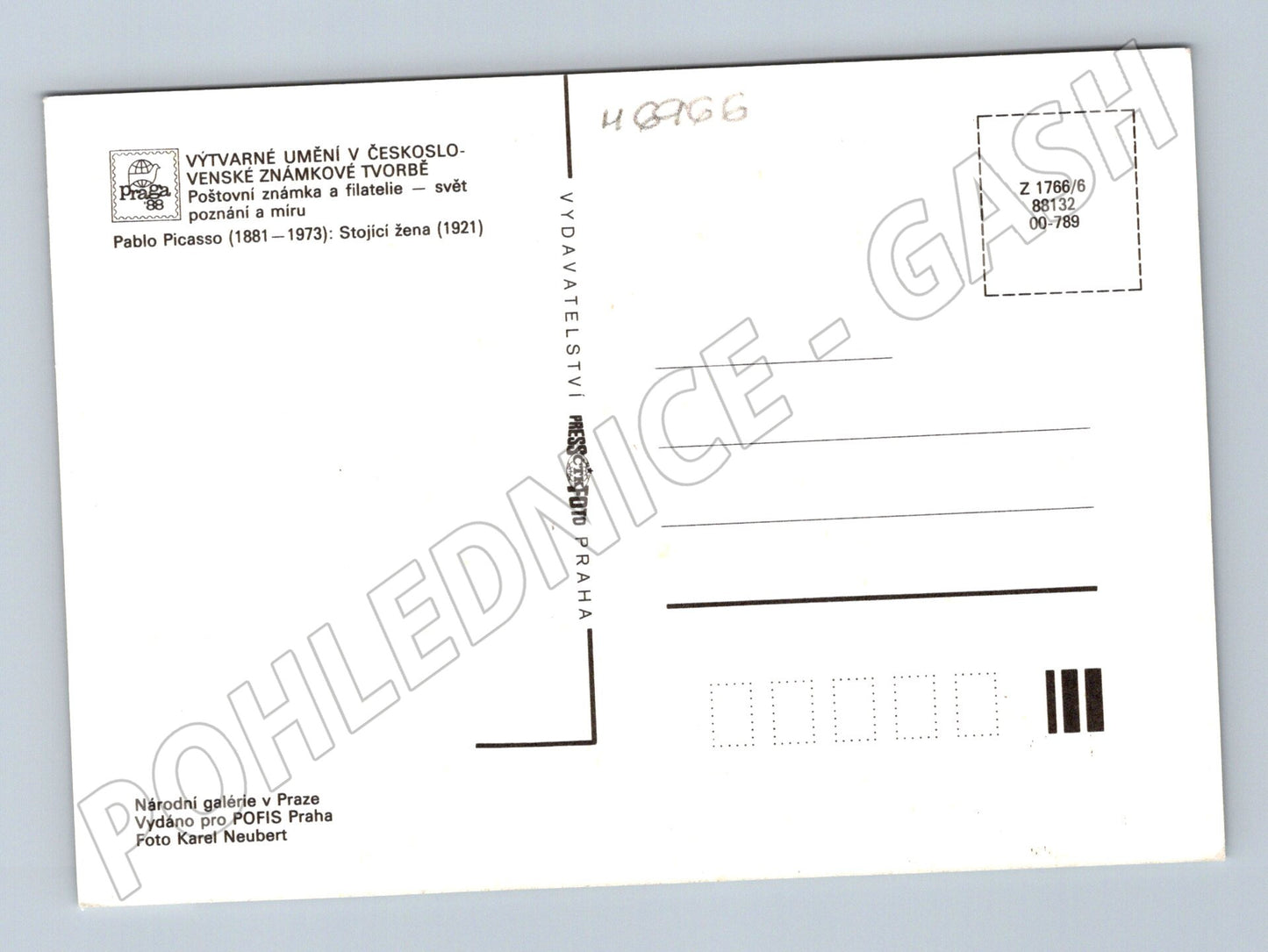 Pohlednice Picasso Stojící žena 1921 (M6966)