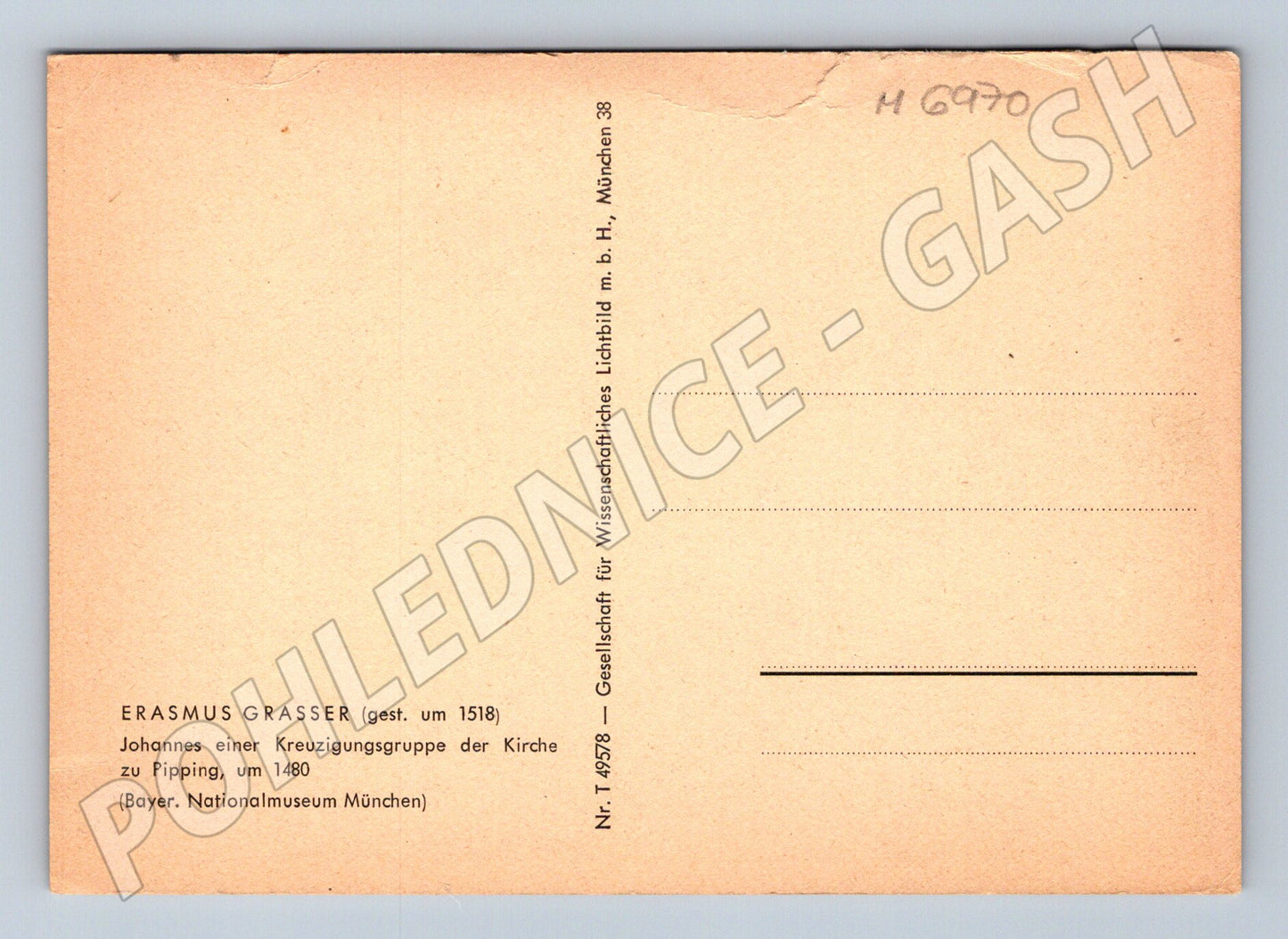 Pohlednice Erasmus Grasser Sv. Jan 1480 (M6970)