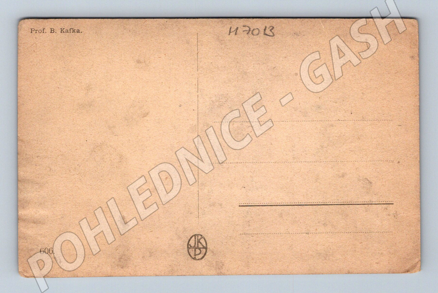 Pohlednice Le travail Prof. B. Kafka (M7013)