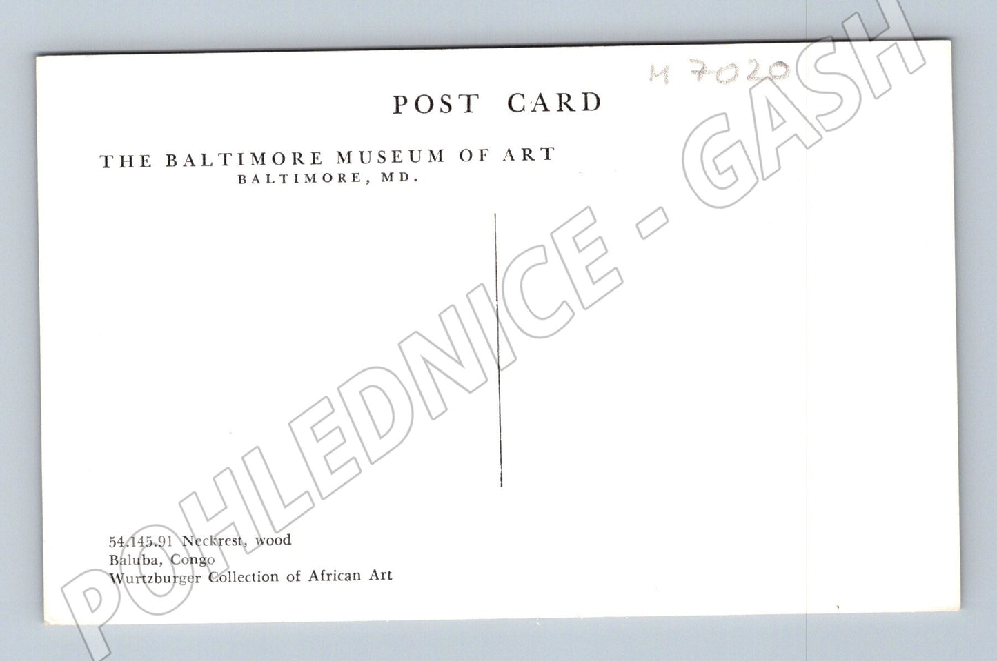 Pohlednice Afrika Baluba podhlavník (M7020)