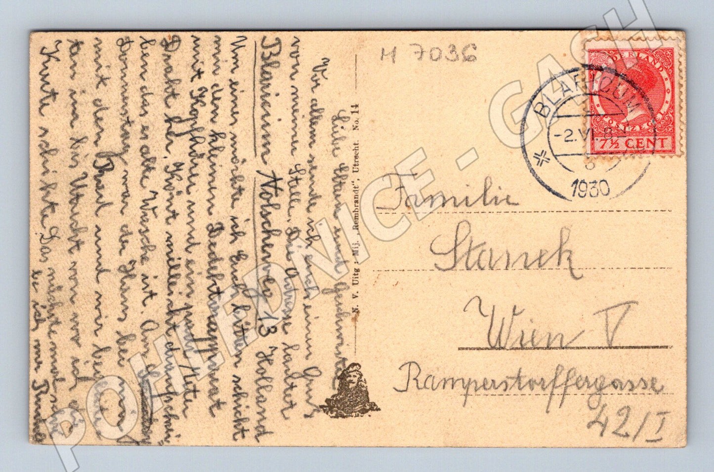 Pohlednice Laren Brink kostel 1930 (M7036)