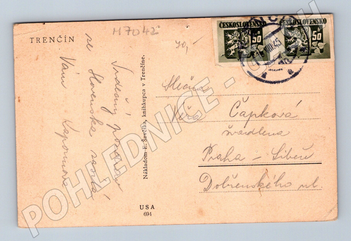 Pohlednice Trenčínský hrad Slovensko (M7042)