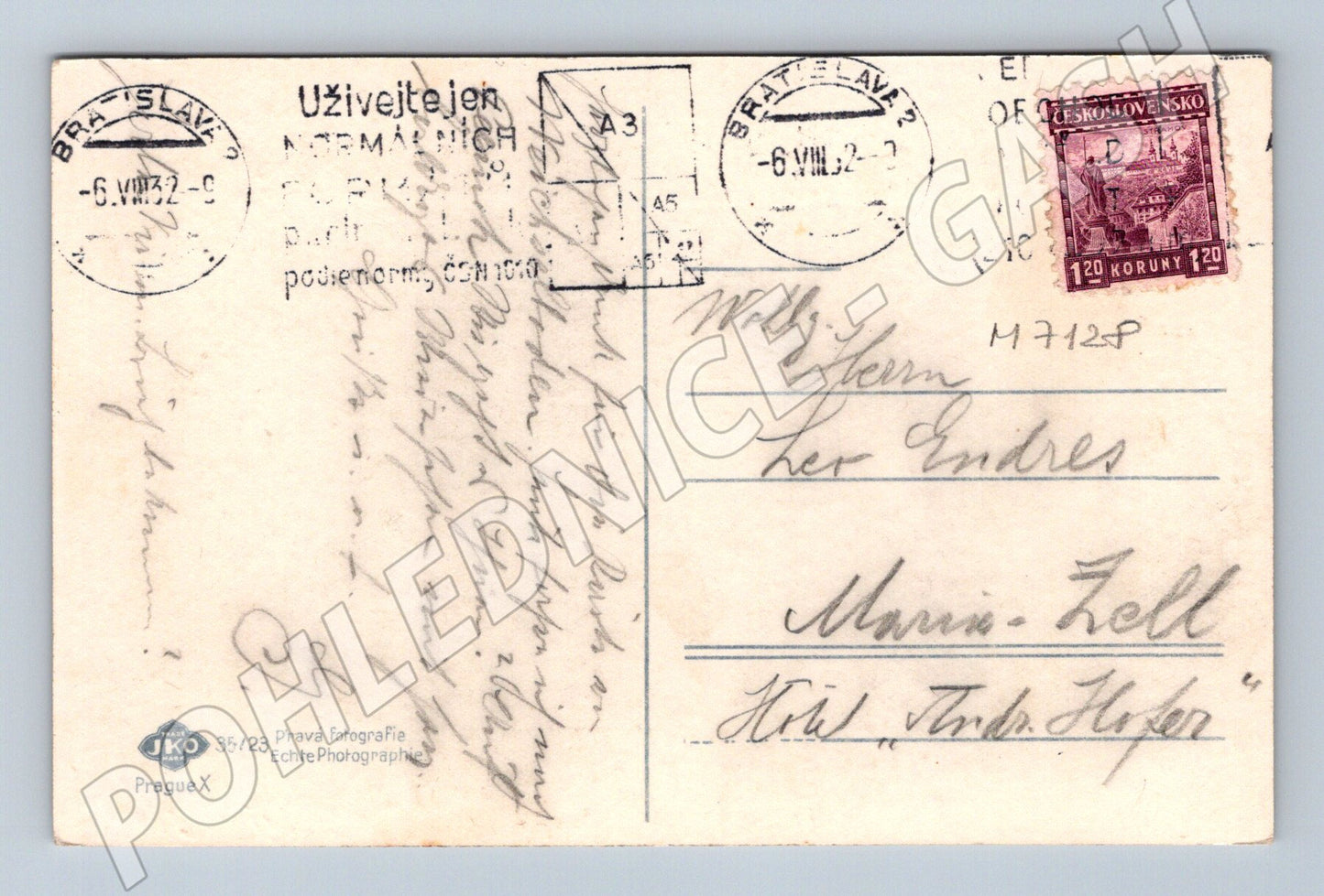 Pohlednice Bratislava hrad a podhradí (M7128)