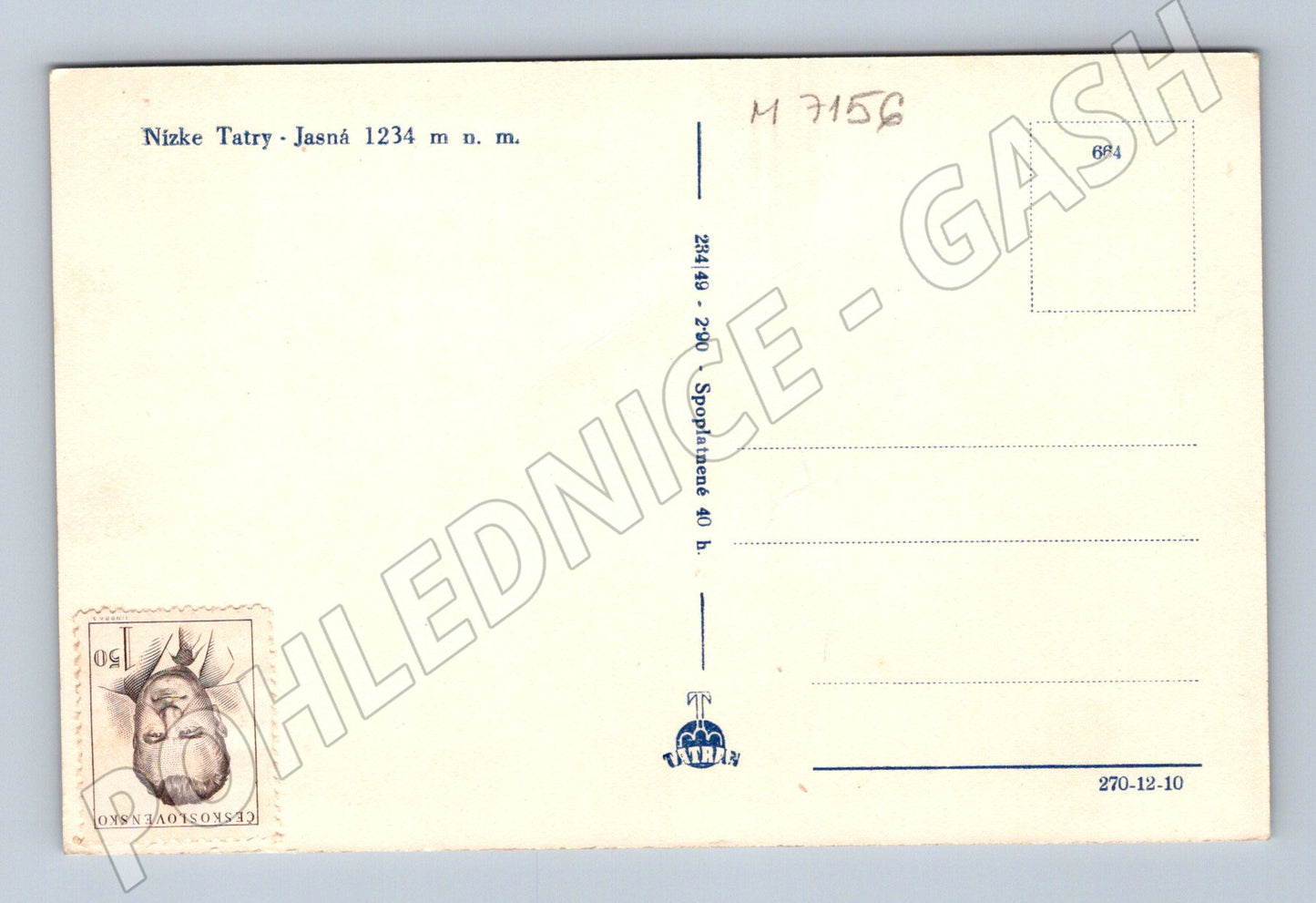 Pohlednice Nízké Tatry Jasná zimní (M7156)