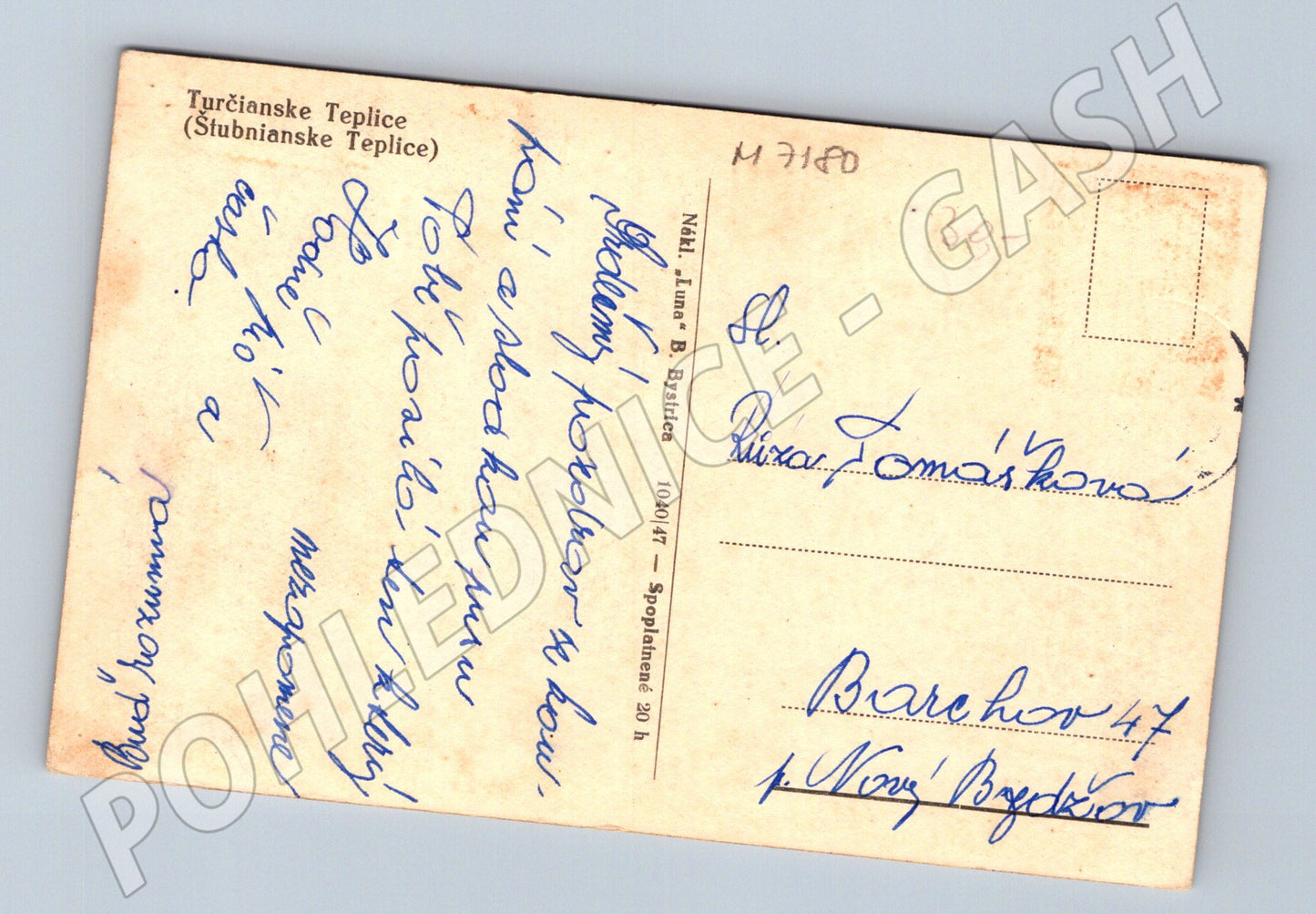 Pohlednice Turčianske Teplice interiér lázní (M7180)