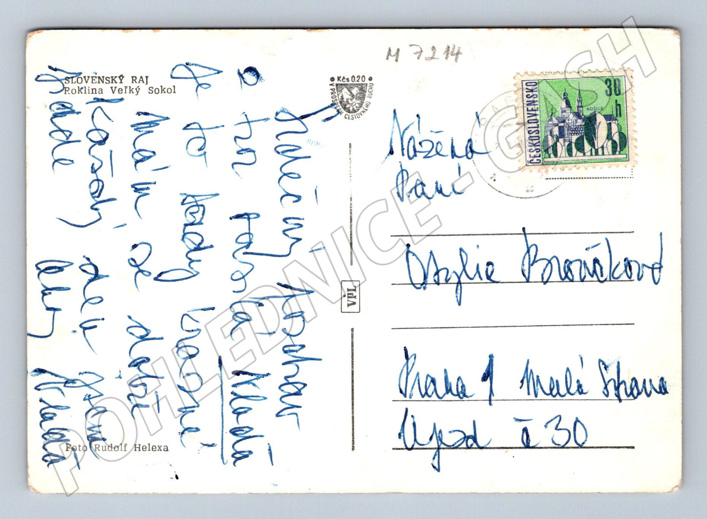 Pohlednice Slovenský ráj Velký Sokol Helexa (M7214)
