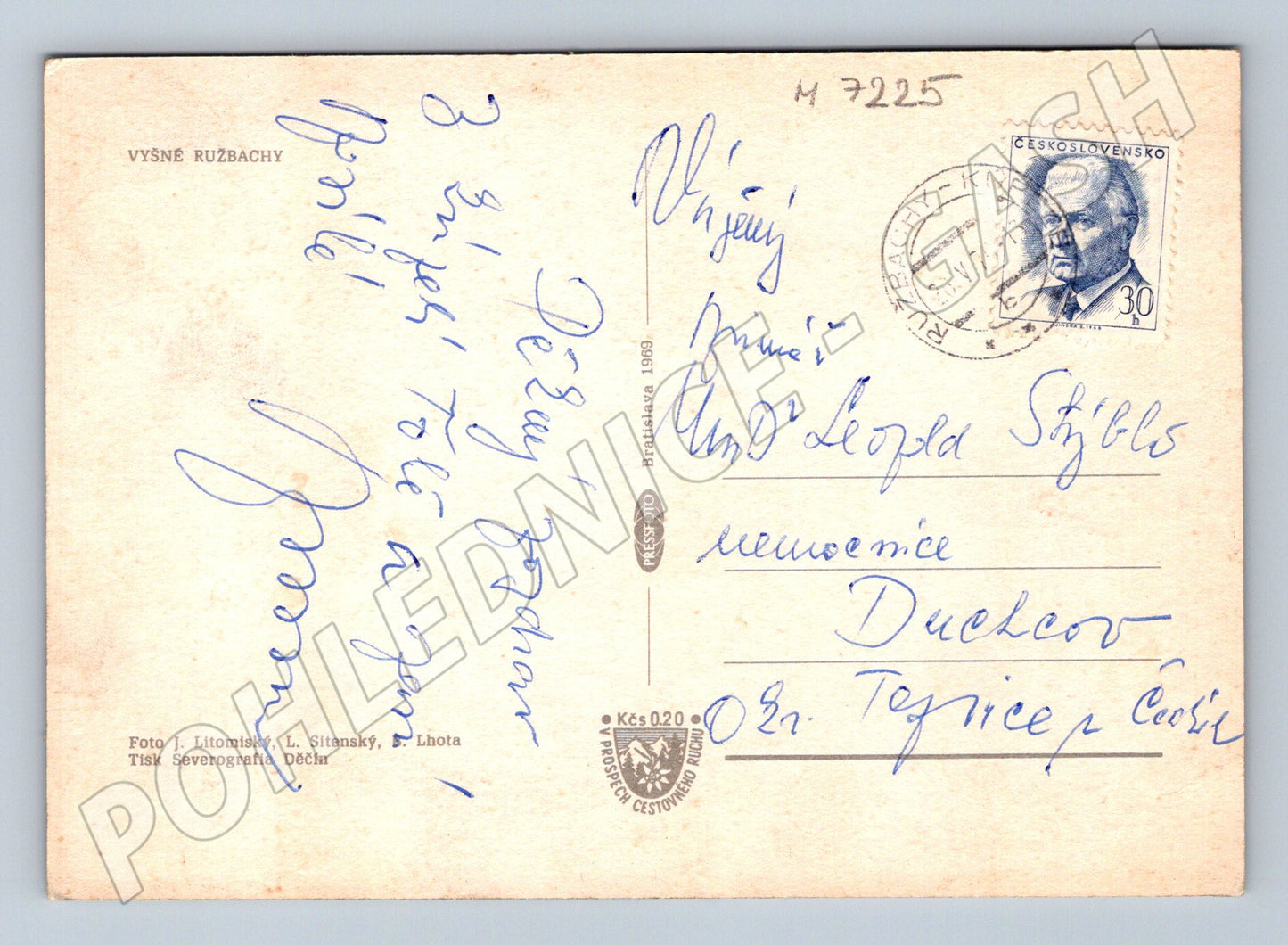 Pohlednice Vyšné Ružbachy lázně (M7225)