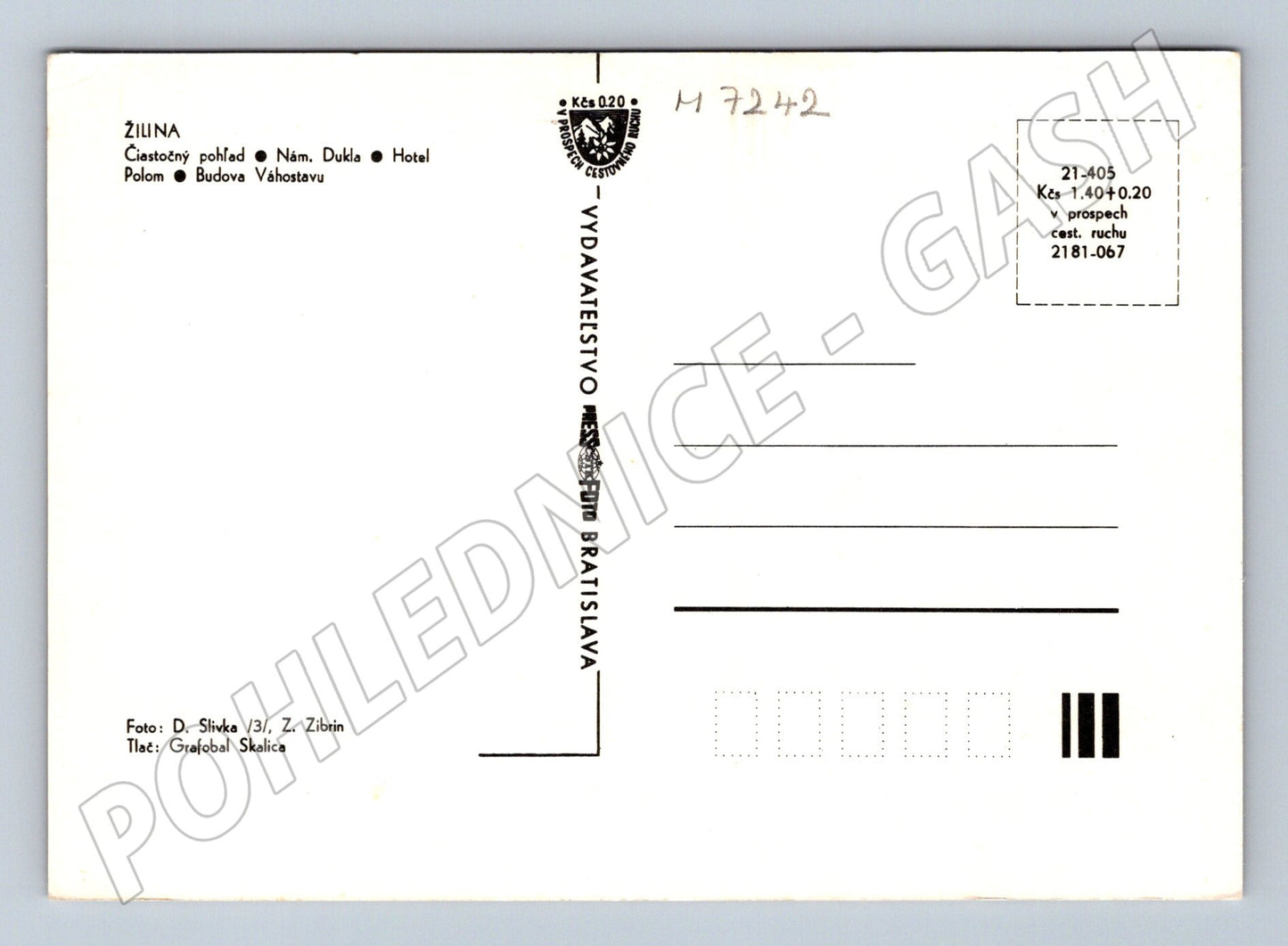 Pohlednice Žilina koláž náměstí hotel Polom (M7242)