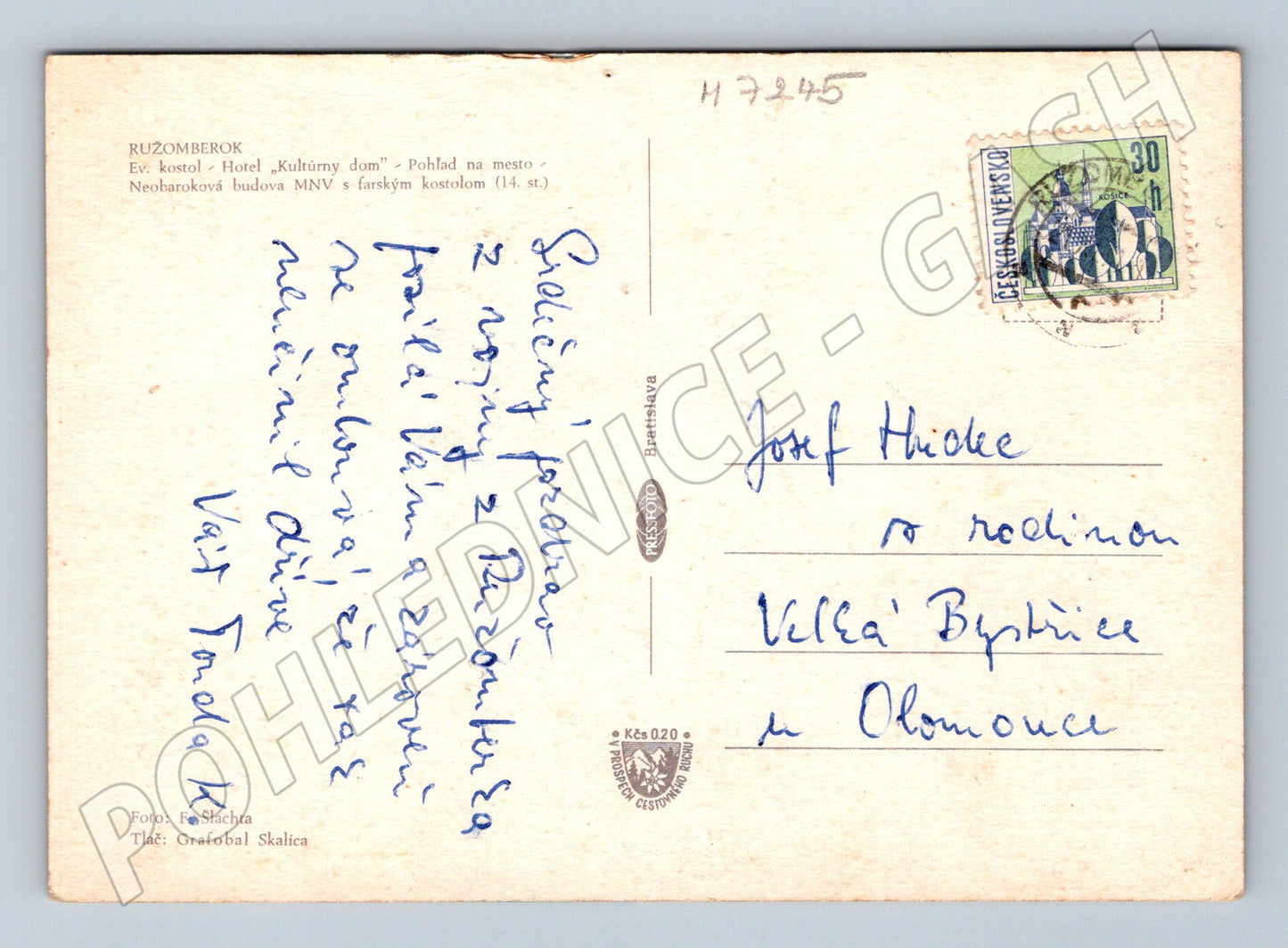 Pohlednice Ružomberok více pohledů zaslaná (M7245)