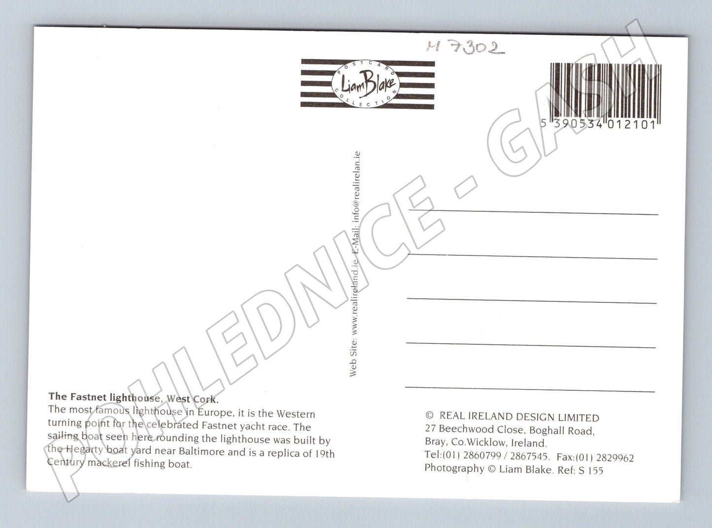 Pohlednice Fastnet Lighthouse loď u majáku (M7302)