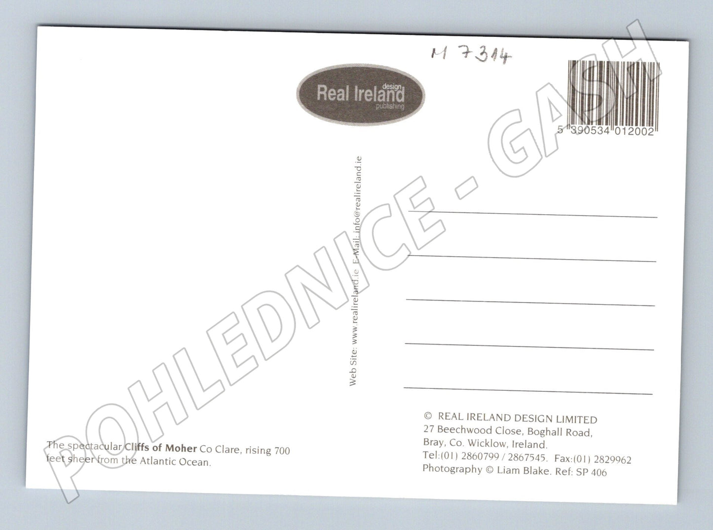 Pohlednice Cliffs of Moher Irsko nepoužitá (M7314)