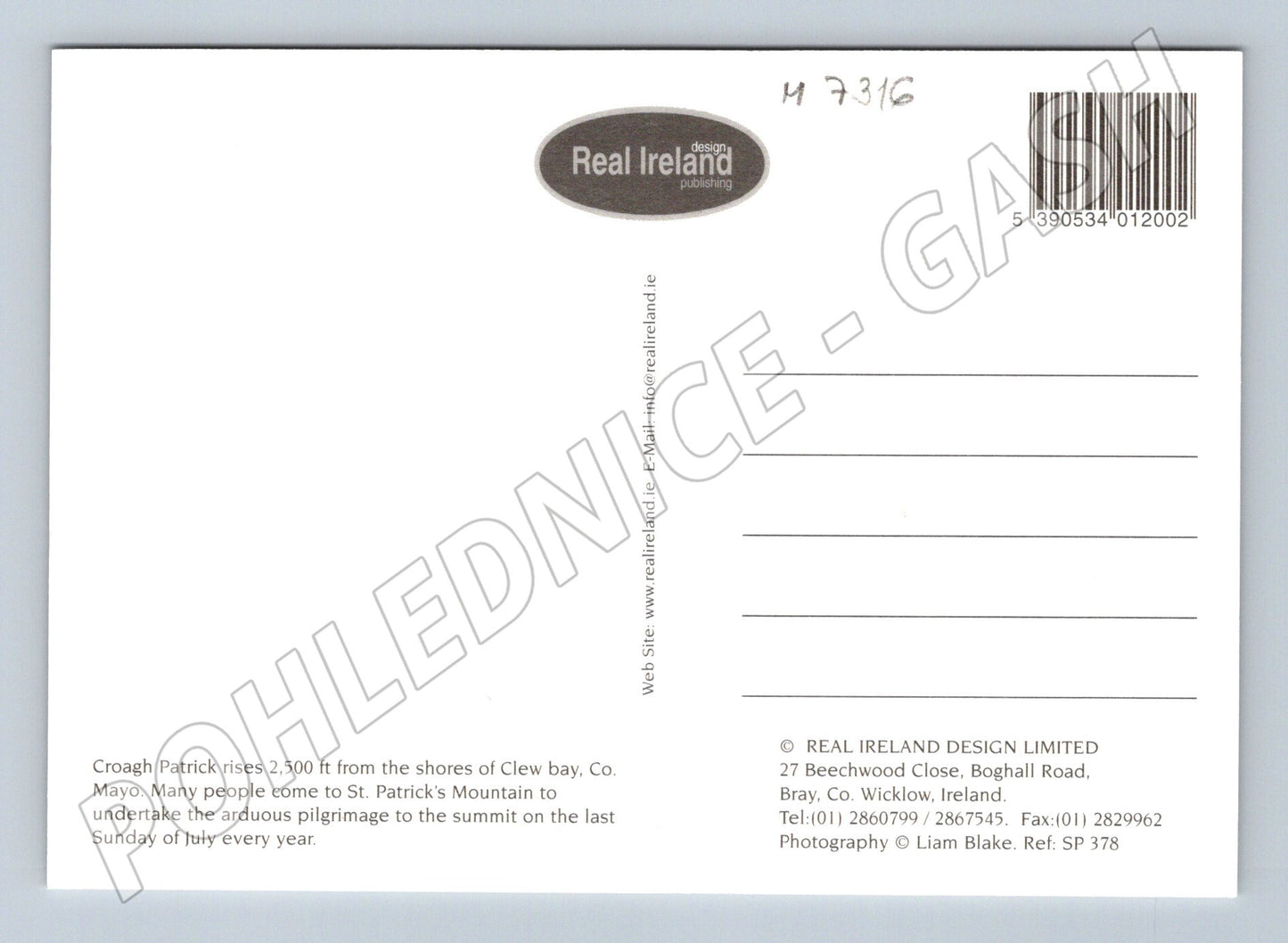 Pohlednice Croagh Patrick Irsko poutní hora (M7316)