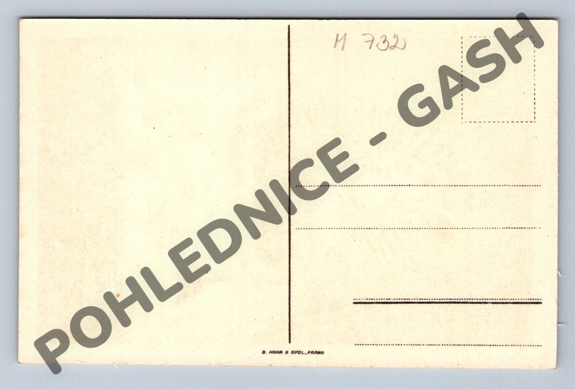 Postcard Holy Mountain, pilgrimage site b/w (M732)