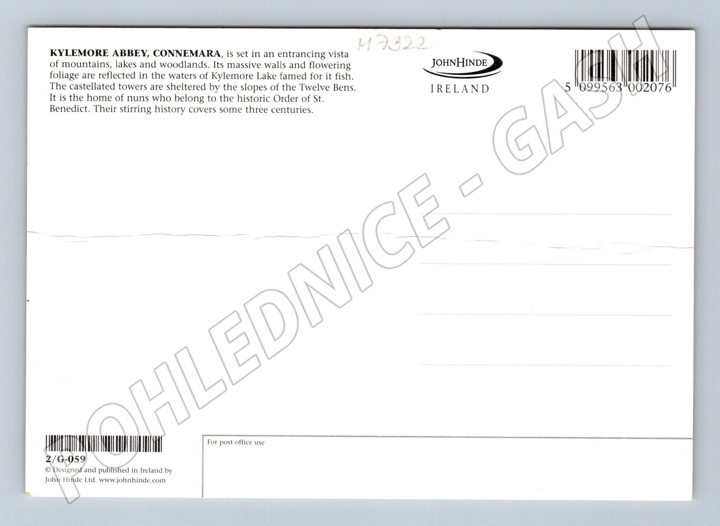 Pohlednice Kylemore Abbey Connemara Irsko (M7322)