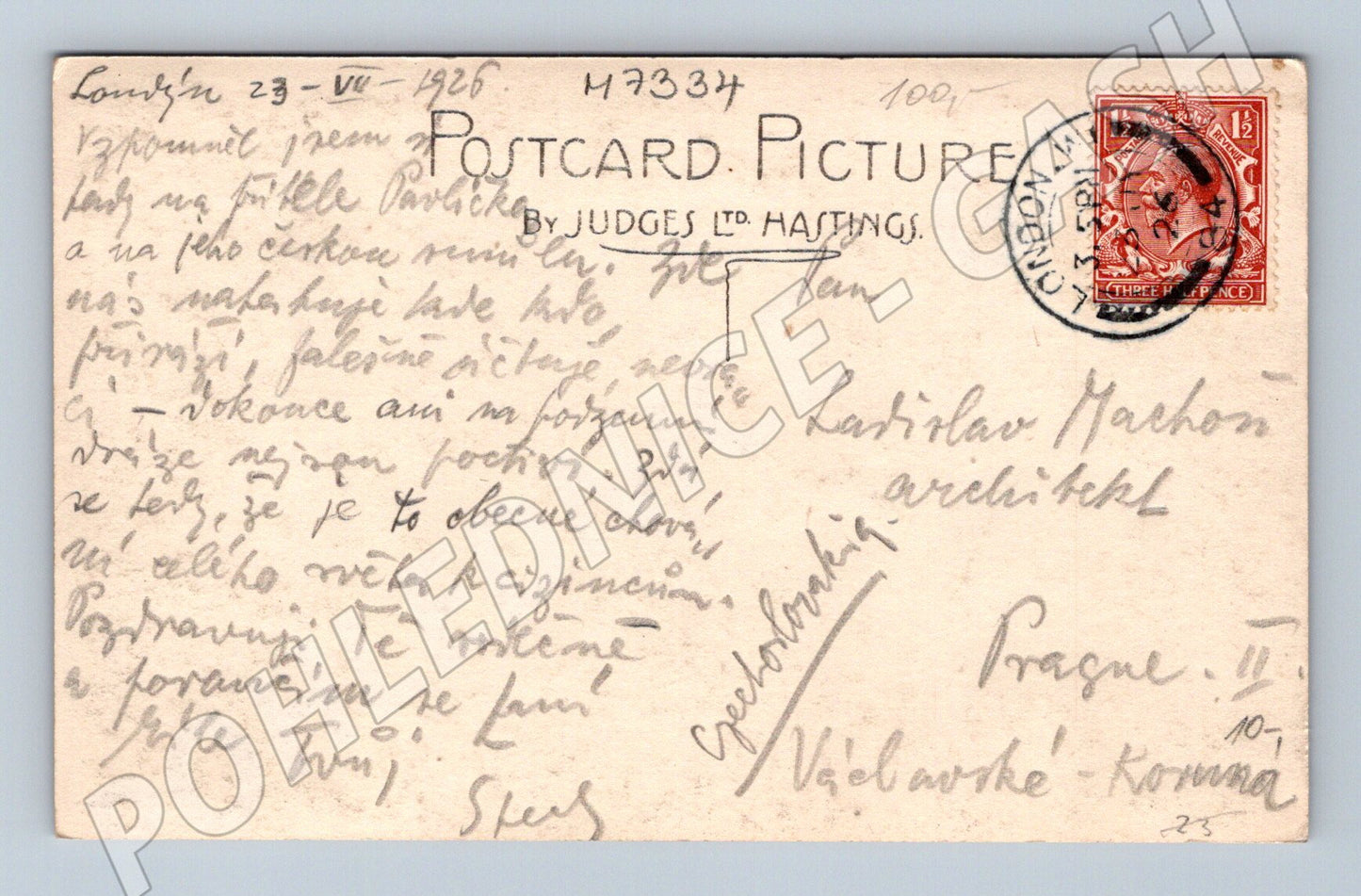 Pohlednice Londýn 1926 St Paul’s interiér (M7334)