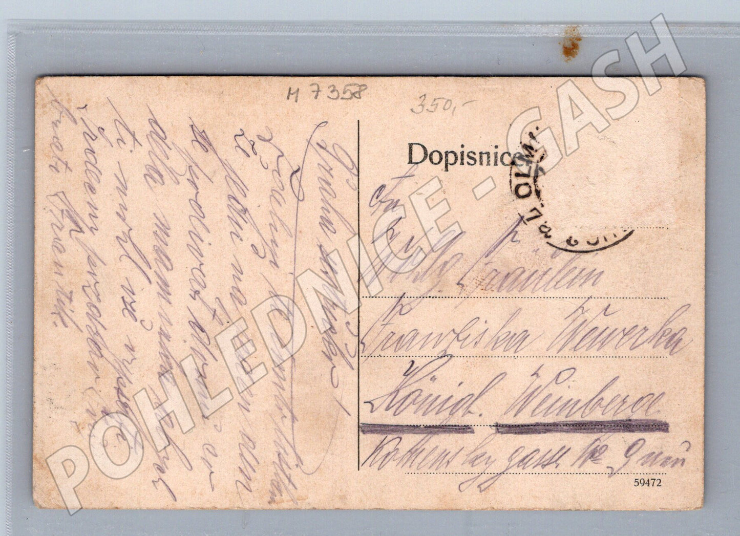 Postcard Olomouc astronomical clock old until 1950 (M7358)