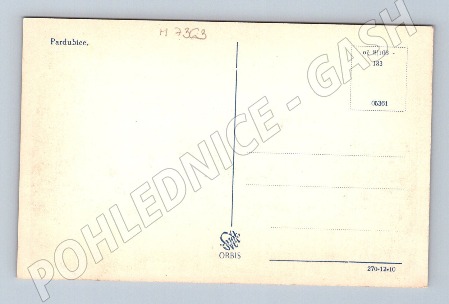 Postcard Pardubice historical ORBIS (M7363)