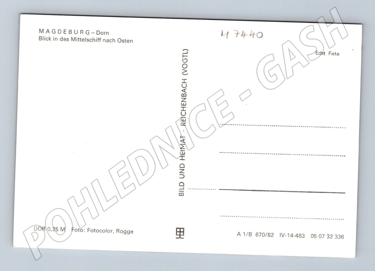 Postcard Magdeburg Cathedral main nave (M7440)