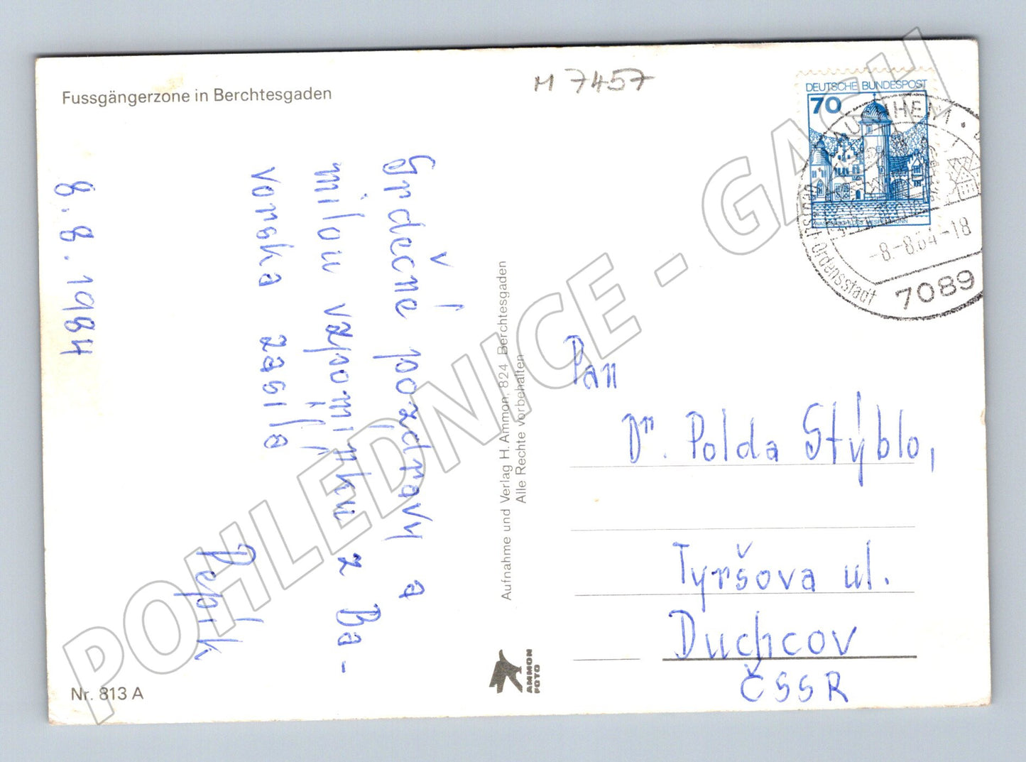Pohlednice Berchtesgaden pěší zóna 1984 (M7457)
