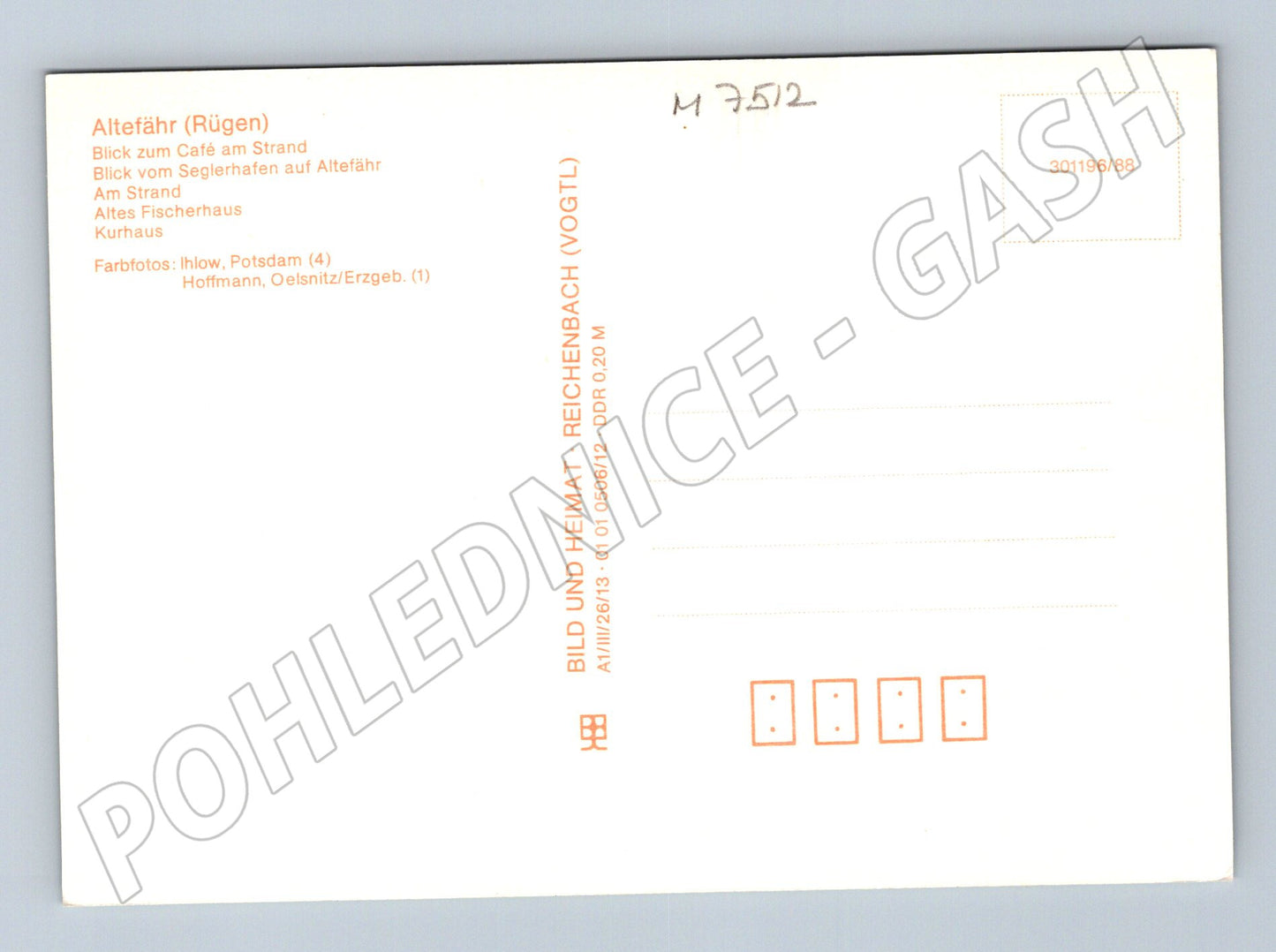 Pohlednice Altefähr Rügen koláž moře pláž NDR (M7512)