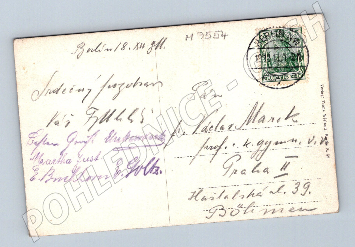 Pohlednice Berlín Kgl Opernhaus 1911 do Prahy (M7554)