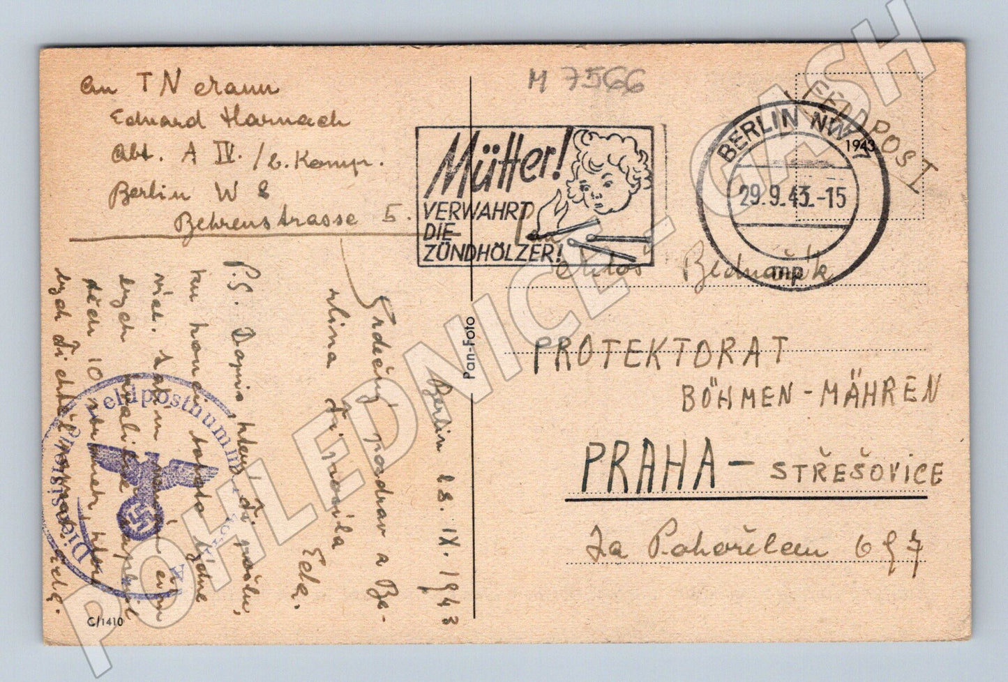 Pohlednice Berlin Zoo Elefantentor 1943 (M7566)