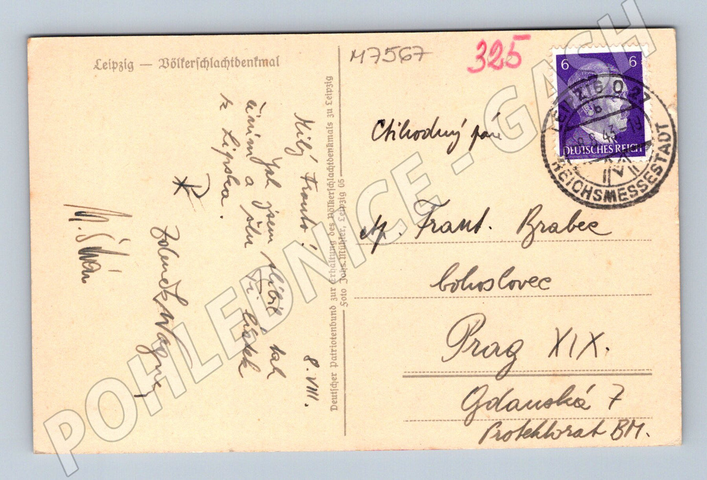 Pohlednice Lipsko památník bitvy národů interiér (M7567)