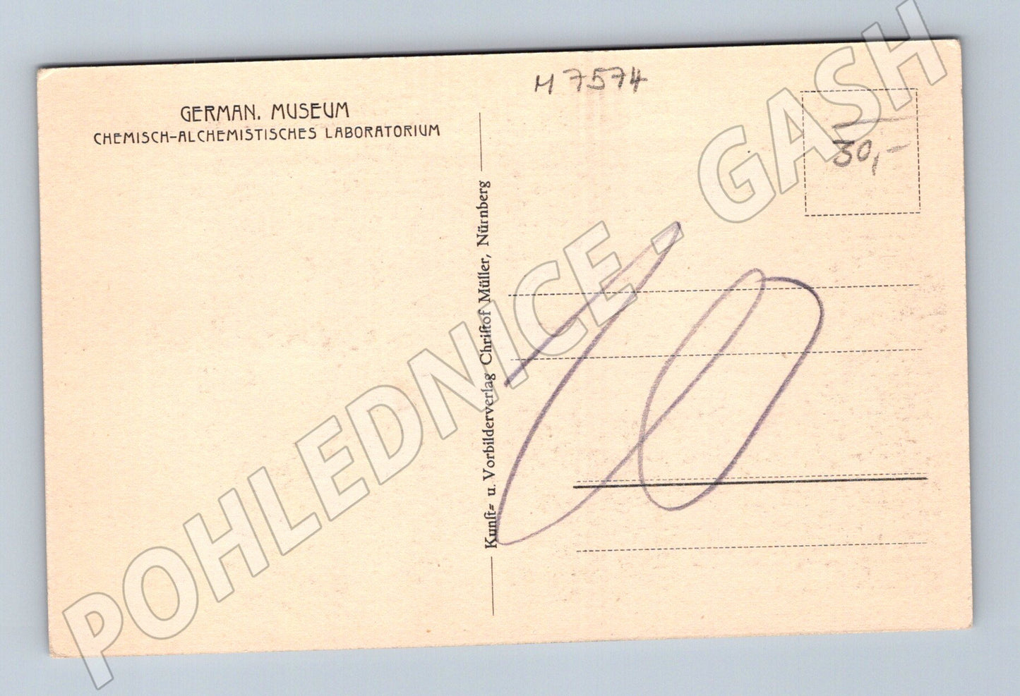 Pohlednice German Museum alchymistická laboratoř (M7574)