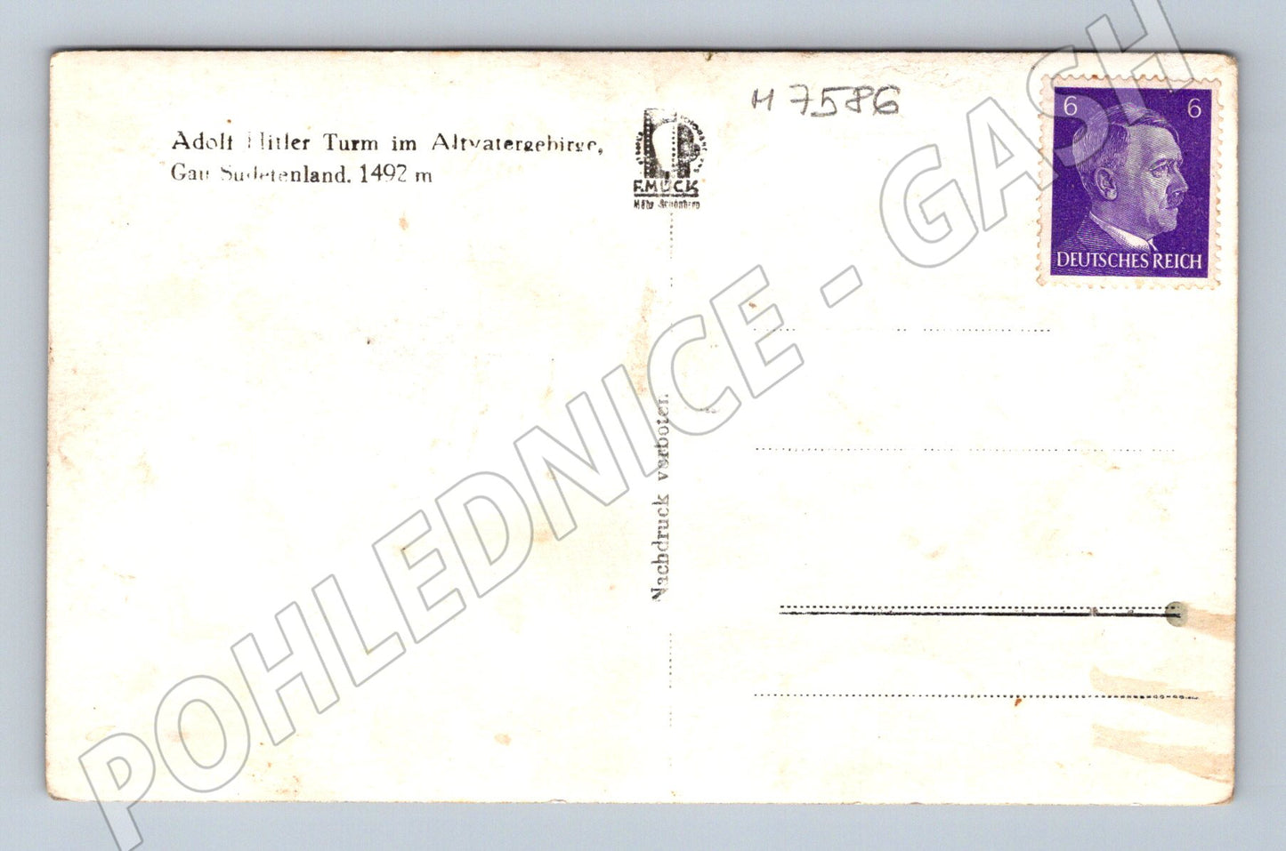 Pohlednice Jeseníky vyhlídka Sudety 1940 (M7586)